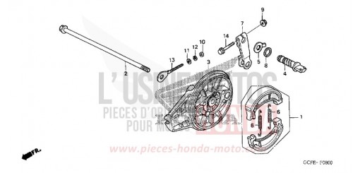 PANNEAU DE FREIN ARRIERE CRF70F9 de 2009